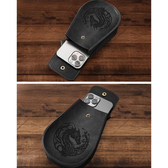 3PCS Renaissance Accessories Viking Medieval Belt Pouch Leather Bracers - Picture 7 of 8